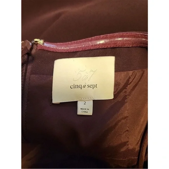 Cinq a Sept Luna Vino Dress (size 2) - like new - Picture 7 of 8